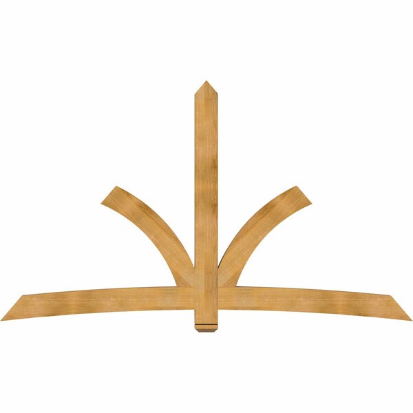 Ekena Millwork Davenport Rough Sawn Timber Gable Bracket, Western Red Cedar, 108"W x 63"H x 4"D x 6"F, 14/12 Pitch GBW108X63X0406DAV00RWR - main
